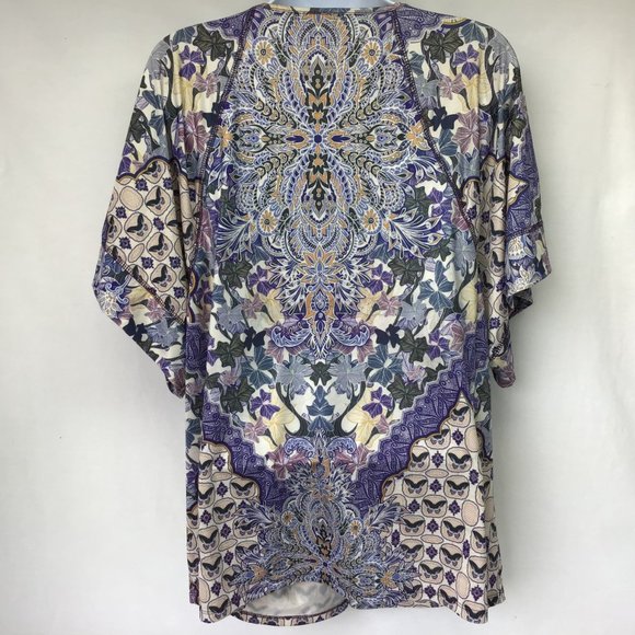 Live & Let Live Women Purple Embellished Blouse XL - Picture 5 of 7